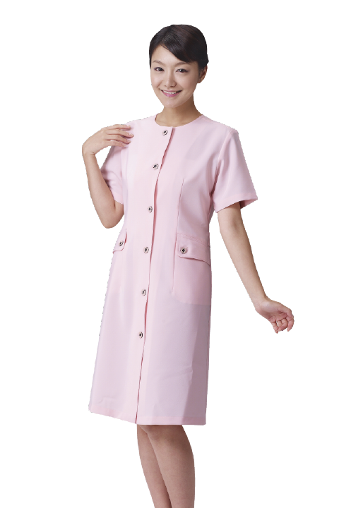 헤어2000,[요들가운] 요들 핑클 라운드 (피부미용가운)