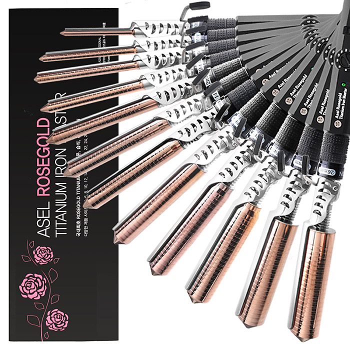 헤어2000,[ASEL] 아셀 로즈골드 티타늄 원권 아이롱 마스터(최고급) 18mm