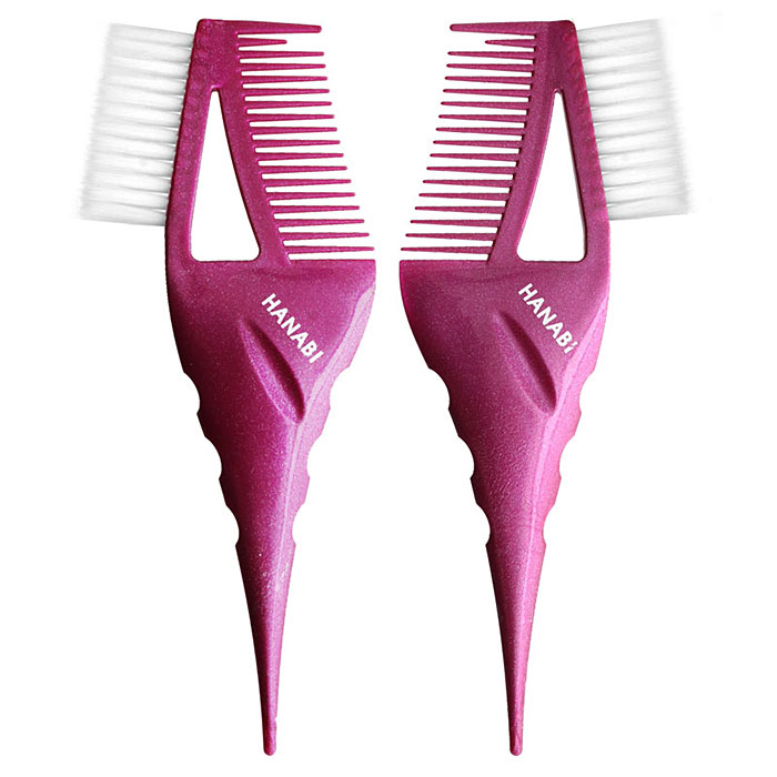 헤어2000,[하나비] 하나비 점보 컬러 고급 염색솔 (슬림모/염색붓) (보라)