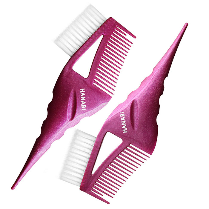헤어2000,[하나비] 하나비 점보 컬러 고급 염색솔 (슬림모/염색붓) (보라)