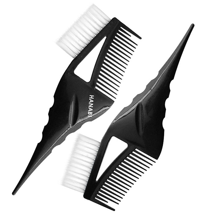 헤어2000,[하나비] 하나비 점보 컬러 고급 염색솔 (슬림모/염색붓) (블랙)