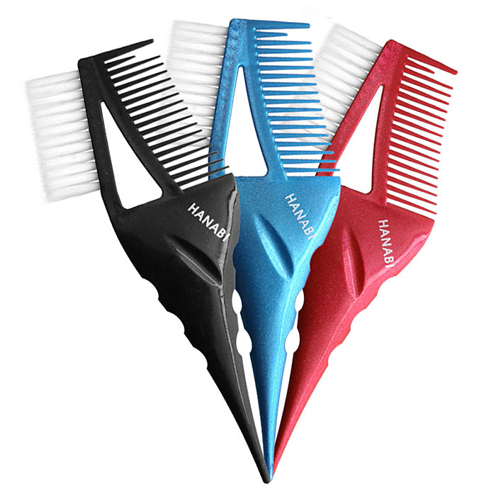 헤어2000,[하나비] 하나비 점보 컬러 브러쉬-무통 염색솔/염색붓/슬림모 (블랙/보라/블루/레드) 택1종