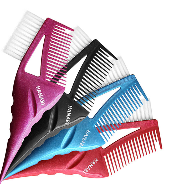 헤어2000,[하나비] 하나비 점보 컬러 브러쉬-무통 염색솔/염색붓/슬림모 (블랙/보라/블루/레드) 택1종