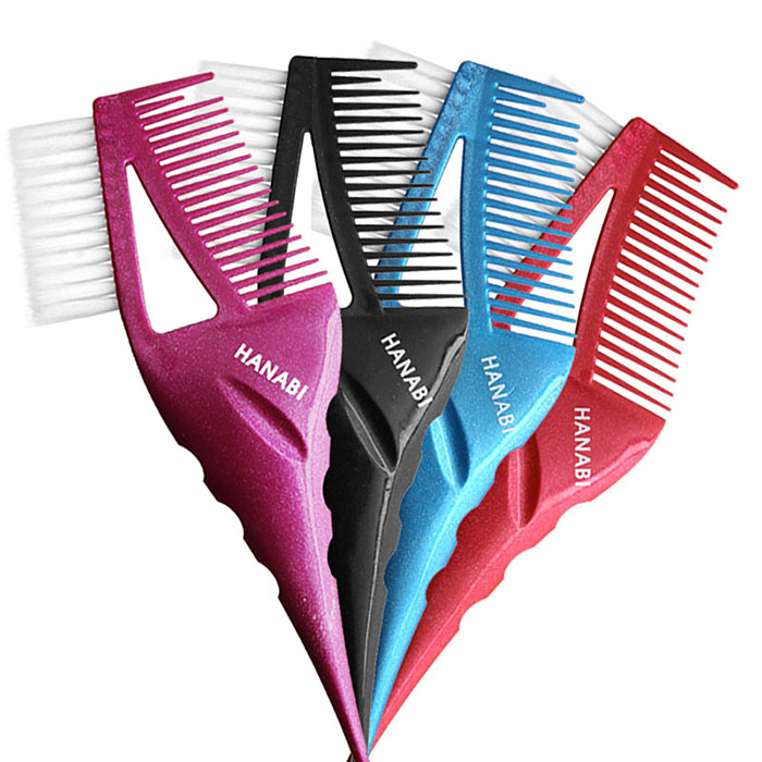 헤어2000,[하나비] 하나비 점보 컬러 브러쉬-무통 염색솔/염색붓/슬림모 (블랙/보라/블루/레드) 택1종