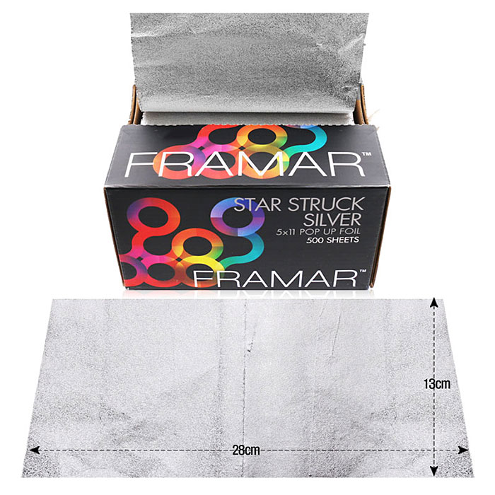 헤어2000,[FRAMAR] 프라마 스타 스트럭 실버 팝업 호일 500매 (옴브레/솜브레/발레아쥬)