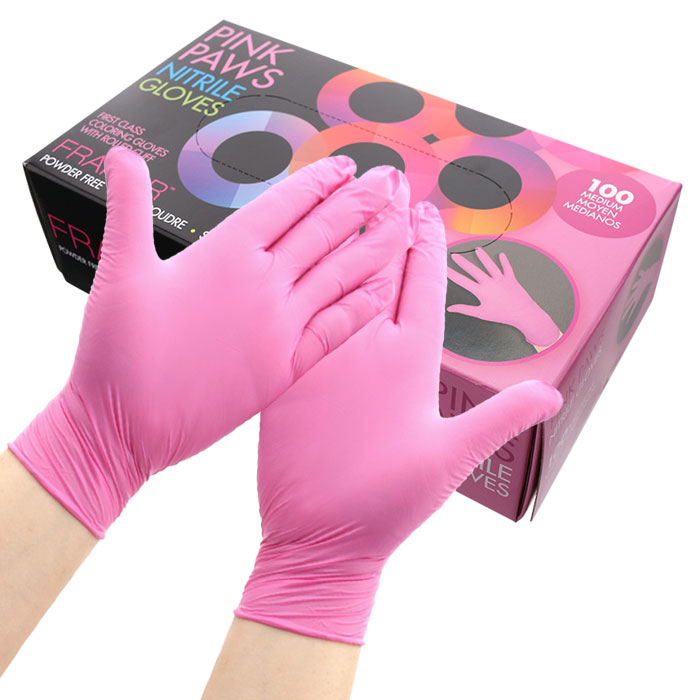 헤어2000,[FRAMAR] 프라마 니트릴 핑크 미용장갑 (대/중/소/선택) 낱개 100매 50쌍 = 1갑 (박스 단위판매)