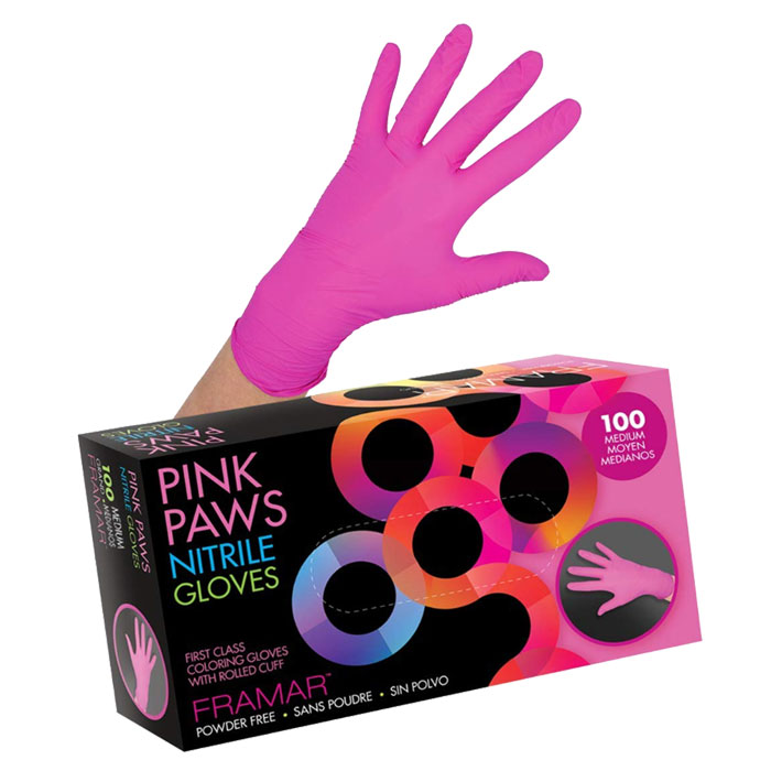 헤어2000,[FRAMAR] 프라마 니트릴 핑크 미용장갑 (대/중/소/선택) 낱개 2개 1쌍 (낱개 단위판매)