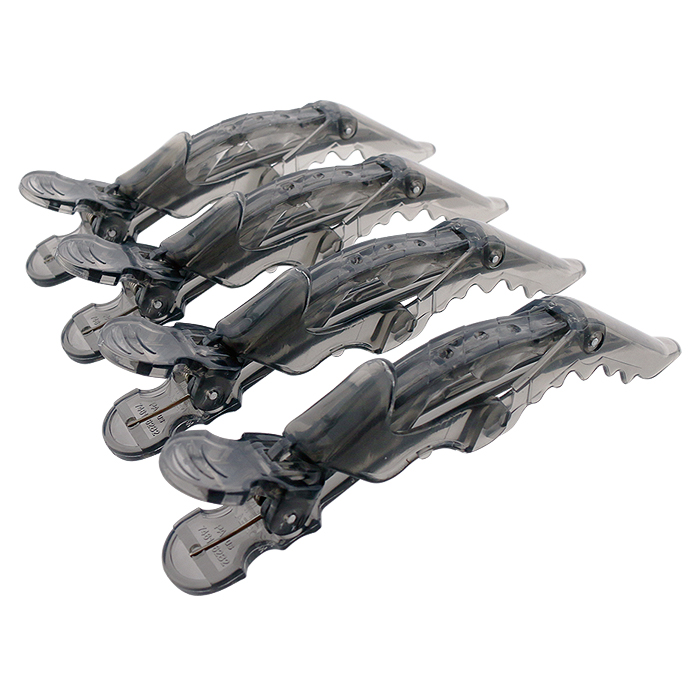 헤어2000,[새범뷰티] 쪼야 티라노 클립핀셋 4개1셋트(대사이즈) (색상:반투명 블랙)