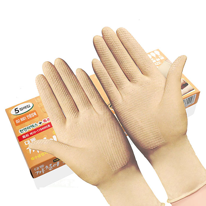 헤어2000,[대동] 까칠이 다목적 천연 라텍스 미용장갑 (아이보리) (특대/대/중/소/미니) 낱개10개입 5쌍1갑