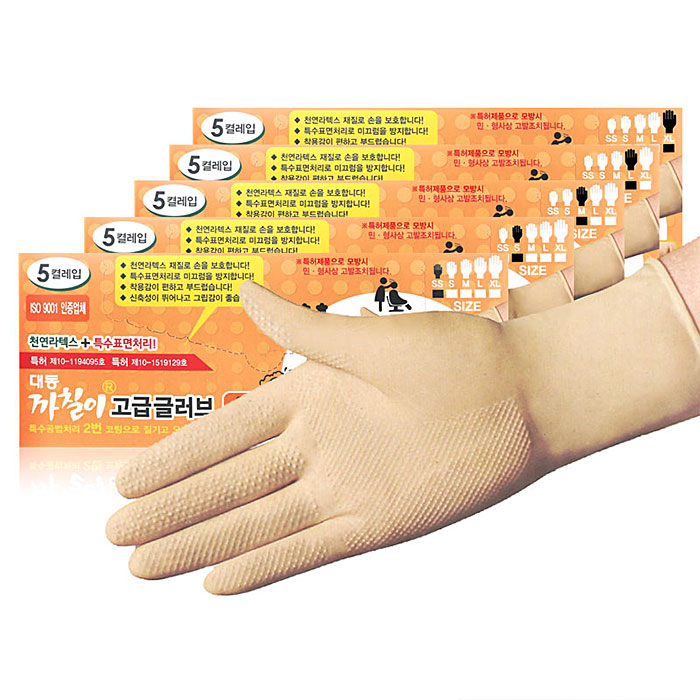 헤어2000,[대동] 까칠이 다목적 천연 라텍스 미용장갑 (아이보리) (특대/대/중/소/미니) 낱개10개입 5쌍1갑