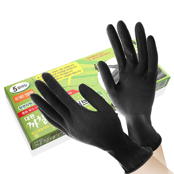헤어2000,[대동] 까칠이 다목적 천연 라텍스 미용장갑 (블랙) (특대/대/중/소/미니) 낱개10개입 5쌍1갑