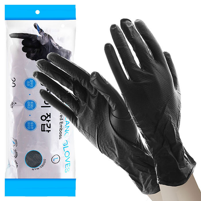 헤어2000,[짱짱이] 짱짱이 니트릴 미용장갑 블랙(대,중,소/선택) 낱개20개입 10쌍