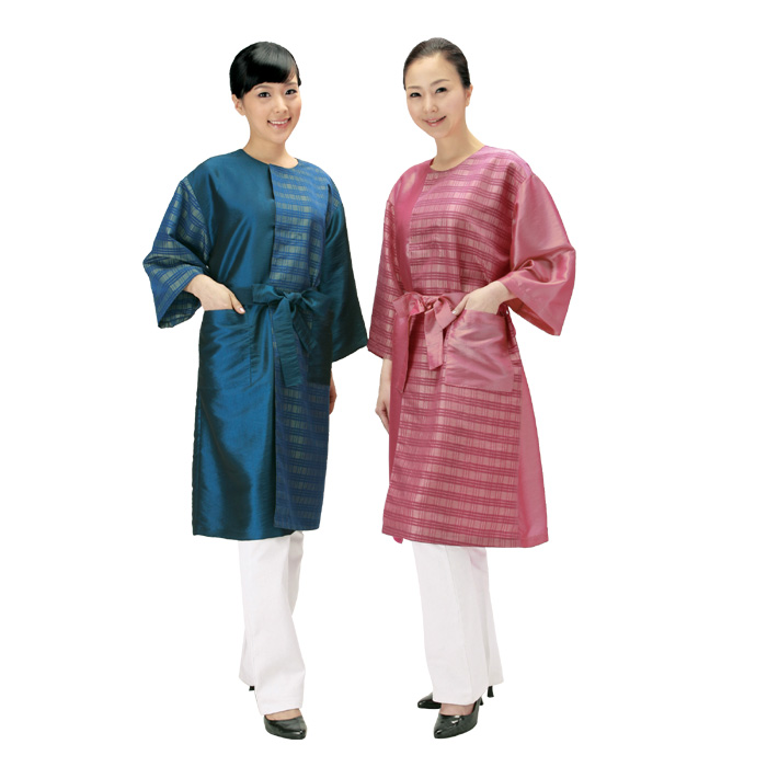 헤어2000,[라인유니폼] 체크배색가운