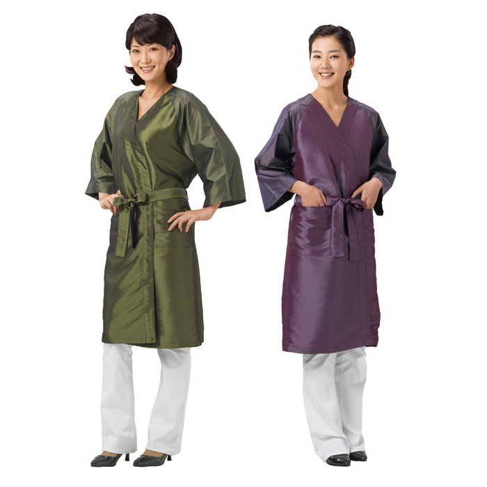 헤어2000,[라인유니폼] 라글란 배색 가운